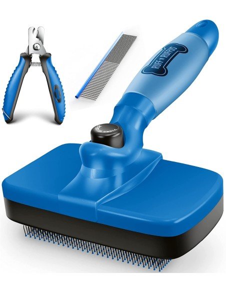 Cepillo Automático + Corta Uñas + Peine Kit Limpieza Mascota