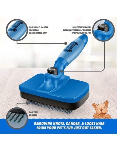 Cepillo Automático + Corta Uñas + Peine Kit Limpieza Mascota