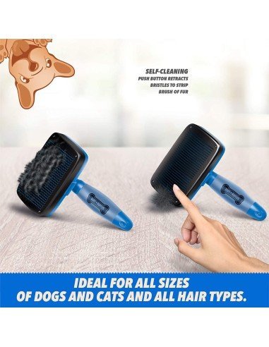 Cepillo Automático + Corta Uñas + Peine Kit Limpieza Mascota