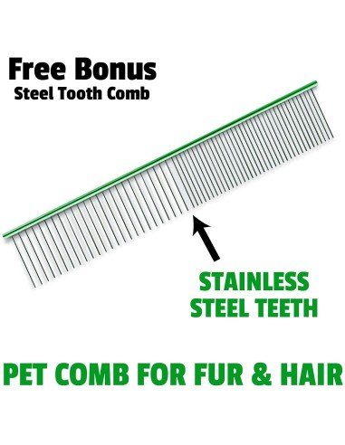 Peine para Mascotas de cerdas metálicas pelo largo