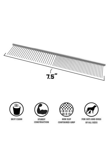 Peine para Mascotas de cerdas metálicas pelo largo