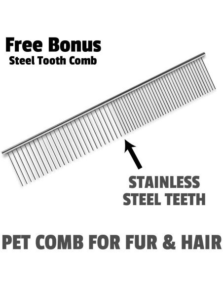 Peine para Mascotas de cerdas metálicas pelo largo Peine para Mascotas de cerdas metálicas pelo largo
