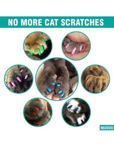 Cortauñas + 100 Protectores Uñas Mascota, Nails Caps evita daños
