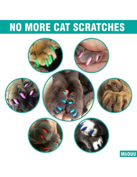 Cortauñas + 100 Protectores Uñas Mascota, Nails Caps evita daños