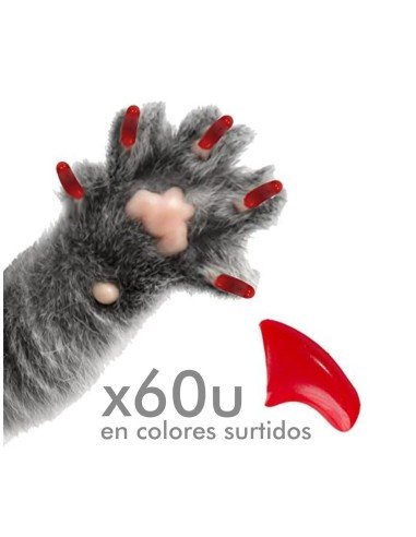 Cortauñas + Set x60 Protectores de Uñas Mascota, Nails Caps en colores