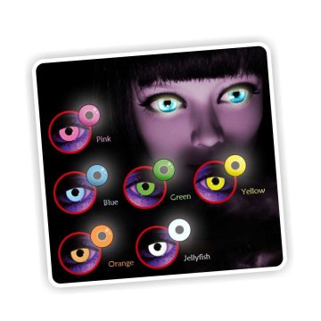 Lentes contacto UV Glow Neón Magic Brilla Disco