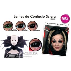 Lentes de contacto Mini Sclera Lens Crazy, Black Hole Sun, Lentes Halloween y Efectos de Cine Hueco Negro Solar