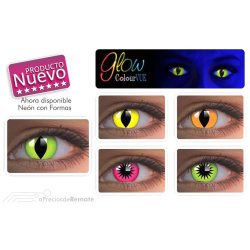 Lentes contacto UV Glow Crazy Neón Wolf Fire