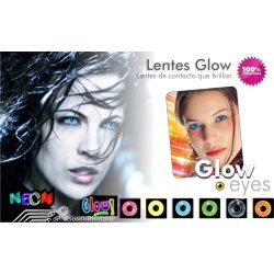 Lentes contacto UV Glow Crazy Neón Gato Amarillo
