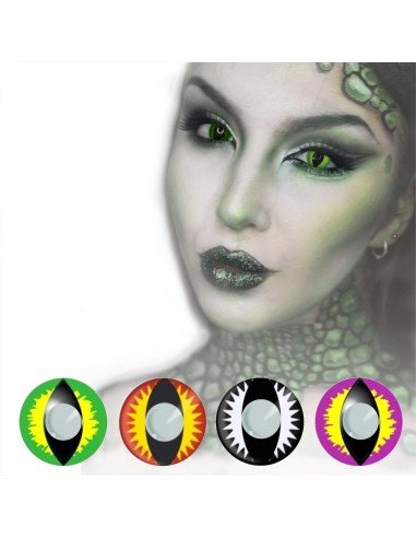 Lentes Locos Dragón Blanco Crazy Lentes Halloween