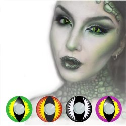 Lentes Locos Dragón Blanco Crazy Lentes Halloween