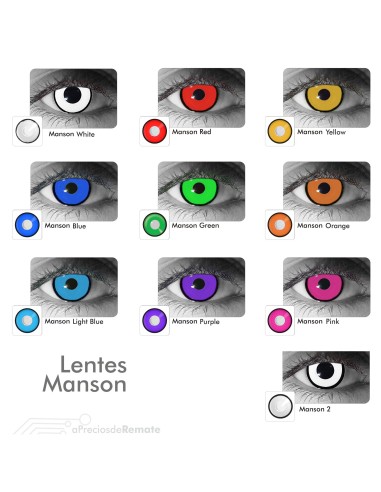 Lentes de Contacto Crazy Manson Blue Mad Azul