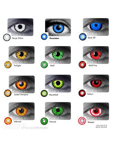 Lentes de Contacto Crazy Wolf Fire ThunderBolts