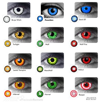 Lentes Locos Dark Elf Crazy Lentes Halloween