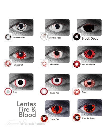 Lentes Locos Flame Fire Crazy Lentes Halloween Lentes Locos Flame Fire Crazy Lentes Halloween