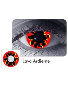 Lentes Crazy Lava Ardiente Infierno Fuego Halloween Hell