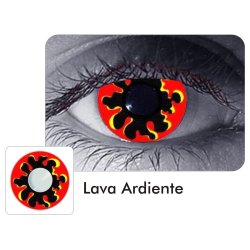 Lentes Crazy Lava Ardiente Infierno Fuego Halloween Hell