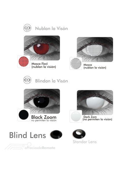 Crazy Lentes Blind FX Teatro Nubla Bloquea Visión Crazy Lentes Blind FX Teatro Nubla Bloquea Visión