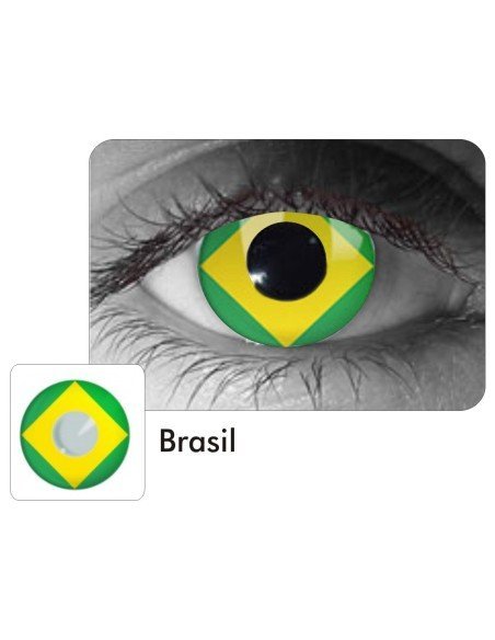 Lentes Locos de Futbol Crazy Lentes Halloween Disfraz Brasil