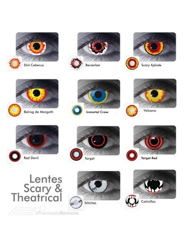 Lentes Halloween Crazy Terror Scary  Efecto FX