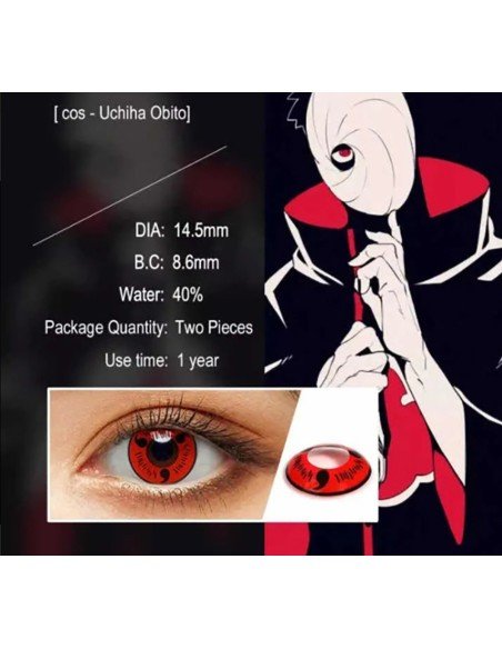 Lentes de Contacto Anime Crazy Manga Sharingan