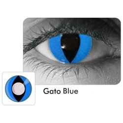 Lentes Halloween Gato Azul Cat Blue Crazy Lens