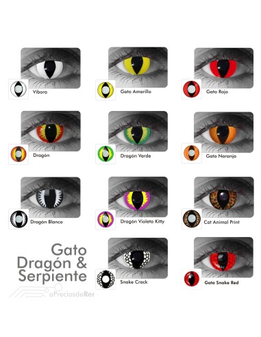 Lentes Locos Gato lagarto Red Snake Crazy Lentes Halloween Disfraz Brujas