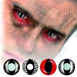 Lentes Locos Gato lagarto Red Snake Crazy Lentes Halloween Disfraz Brujas