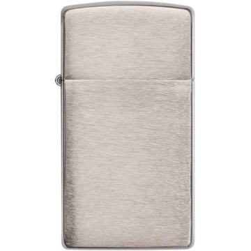 Encendedores Zippo Slim Brushed Chrome - Plateado