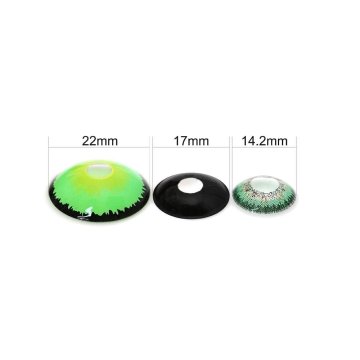 Lentes de contacto Mini Sclera Lens Crazy, Black Titan, Lentes Halloween y efectos de cine Negros Titan