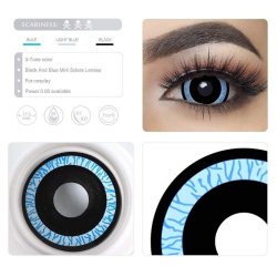 Lentes de contacto Mini Sclera Lens Crazy, Nebulos,  Lentes Halloween y Efectos de Cine Nebulosa