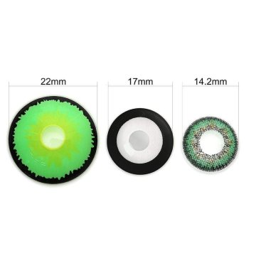 Lentes de Contacto Reptilia Scleral 22mm Crazy Lentes Halloween Disfraz Brujas y efectos de cine Reptilia