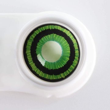 Lentes de contacto Mini Sclera Lens Crazy, Green Goblin, Lentes Halloween y Efectos de Cine Duende Verde