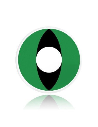 Lentes Locos Cat Green Crazy Lentes Halloween Gato verde