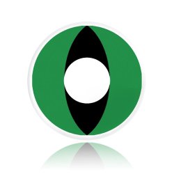 Lentes Locos Cat Green Crazy Lentes Halloween Gato verde