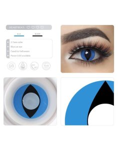 Lentes Halloween Gato Azul Cat Blue Crazy Lens 2