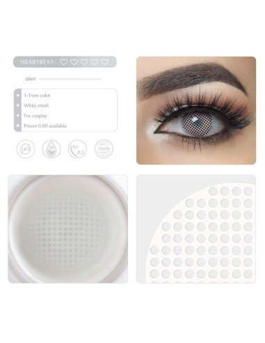 Crazy Lentes Blind FX Mesh Blanco Mosca Nublan Visión