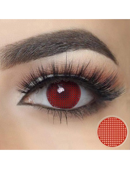 Crazy Lentes Teatro FX Mosca Rojo Mesh Nublan la  Visión