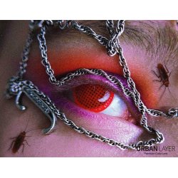 Crazy Lentes Teatro FX Mosca Rojo Mesh Nublan la  Visión