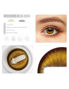 Lentes de contacto Mesh Pupila horizontal Goat Cabra Nublan Visión 2