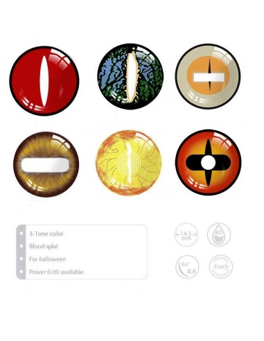 Crazy Lentes Blind Snake Broken Nublan Visión