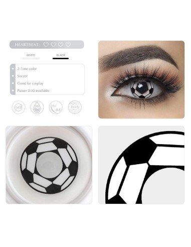 Lentes Locos de Futbol Crazy Lentes Halloween Disfraz Brasil