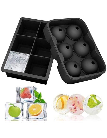 Molde De Silicona Hielo Cubeteras Whisky Ice Hielera X2 !