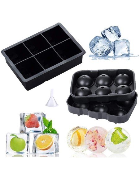 Molde De Silicona Hielo Cubeteras Whisky Ice Hielera X2 !