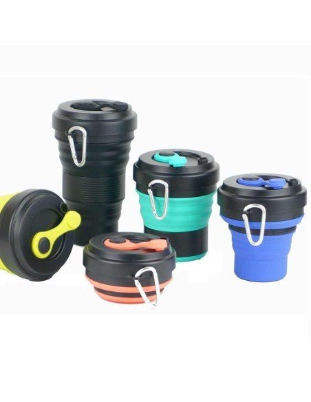 Termo Sport Portátil Plegable Silicona Deportista 550ml