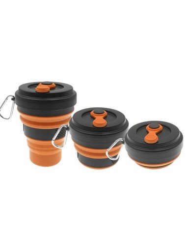 Termo Sport Portátil Plegable Silicona Deportista 550ml