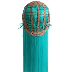Peluca Cosplay lisa 80cm Kanekalon Cyan Aguamarina