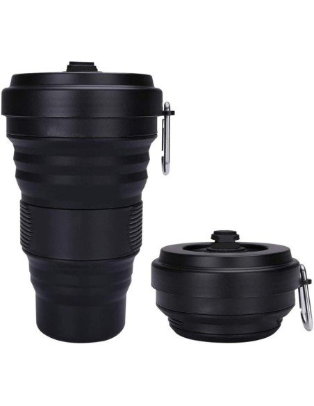 Termo Sport Portátil Plegable Silicona Deportista 550ml