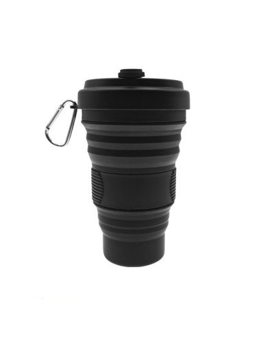 Termo Sport Portátil Plegable Silicona Deportista 550ml