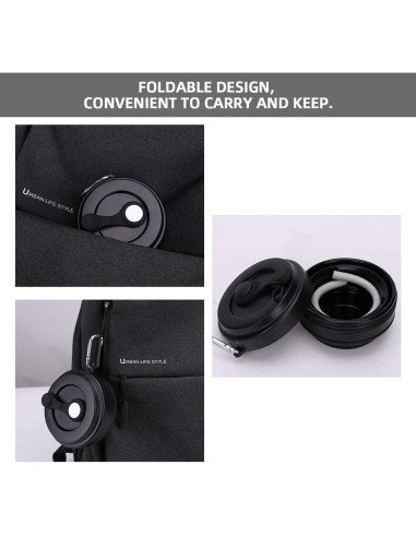 Termo Sport Portátil Plegable Silicona Deportista 550ml